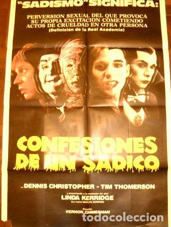 M&eacute;dailles th&eacute;matiques: confesiones de un sadico afiche cine terror fundido a negro