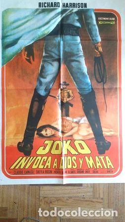 M&eacute;dailles th&eacute;matiques: antiguo afiche original de cine joko invoca a dios y mata