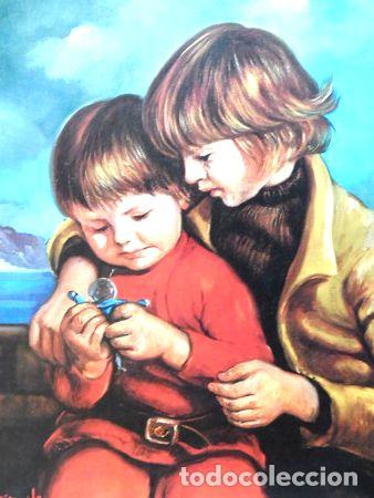 Thematic medals: reproduccion italiana ninos two brothers 50x70 d angelo
