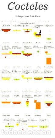 M&eacute;dailles th&eacute;matiques: poster 24 cocteles tragos bebidas recetas ptoda hora 120x50