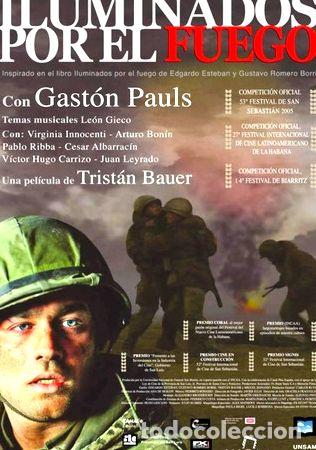 M&eacute;dailles th&eacute;matiques: poster iluminados por el fuego pelicula malvinas 100x70 cm