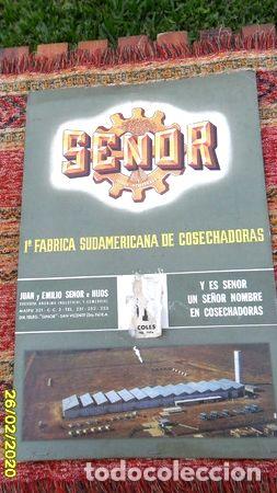Thematische Medaillen: antigua publicidad cartel carton almanaque cosechadora senor