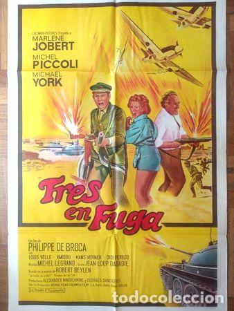 Thematische Medaillen: antiguo afiche original d cine tres en fuga