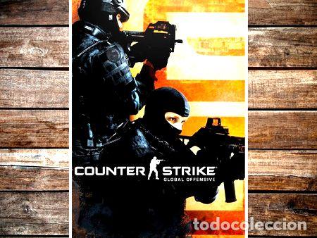 M&eacute;dailles th&eacute;matiques: poster juego counter strike cs go 47x32cm 200grms