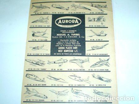 M&eacute;dailles th&eacute;matiques: aurora plastic corp miguel a turbel avion publicidad 1960