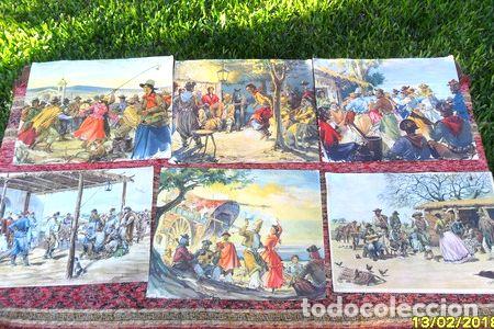 M&eacute;dailles th&eacute;matiques: lote de antiguas laminas dibujos rapela maggi no campos