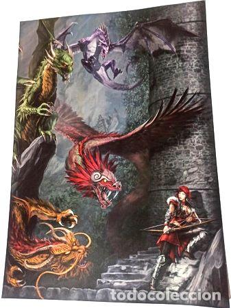 M&eacute;dailles th&eacute;matiques: lamina poster de dragones arte cuadro decoracion 43x30 cms