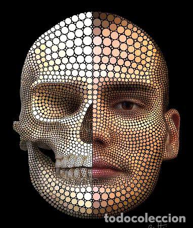Thematische Medaillen: hermoso poster rostro calavera 42x30 cm