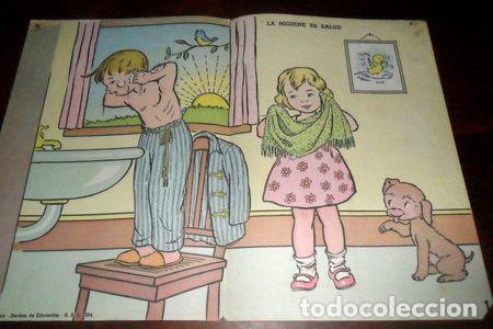Thematische Medaillen: antigua lamina poster la higiene es salud n 1