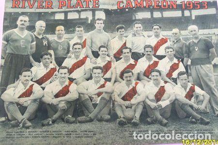 Medalhas tem&aacute;ticas: antigua lamina central mundo dep river plate campeon 1953