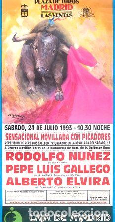 Medalhas tem&aacute;ticas: afiche corrida de toros plaza de madrid toreros ano 1993