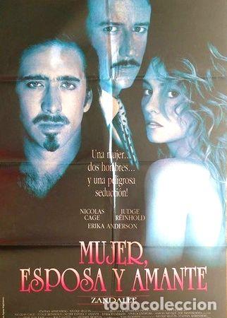 Medalhas tem&aacute;ticas: antiguo afiche poster original cine mujer esposa y amante