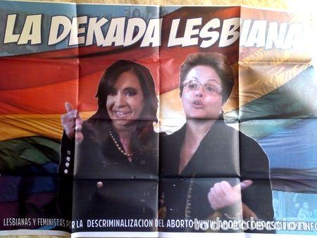 Medaglie tematiche: afiche cristina kirchner dilma rousseff 87x62