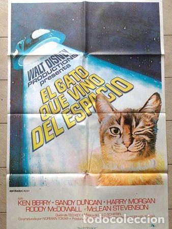 M&eacute;dailles th&eacute;matiques: antiguo afiche original cine el gato que vino del espacio