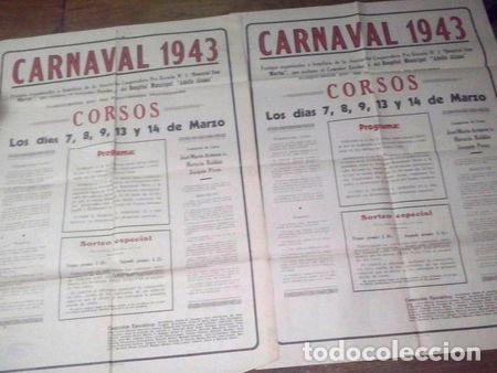 Medallas tem&aacute;ticas: 2 afiches corso carnaval ano 1943 500