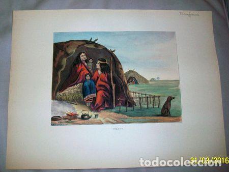 Medallas tem&aacute;ticas: daufresne julio toldos litografia coloreada a mano