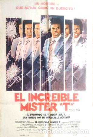 M&eacute;dailles th&eacute;matiques: antiguo afiche poster original cine el increible mister t