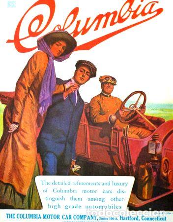 M&eacute;dailles th&eacute;matiques: poster columbia 1910 y cole aero eight 1910