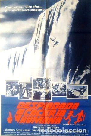 M&eacute;dailles th&eacute;matiques: antiguo afiche original de cine despiadada caceria humana