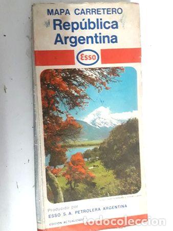 M&eacute;dailles th&eacute;matiques: mapa carretero rutero esso antiguo