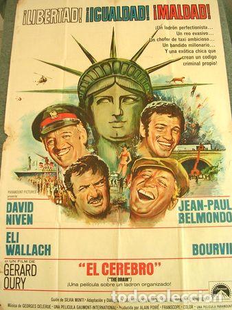 Thematic medals: antiguo afiche de cine el cerebro 1969