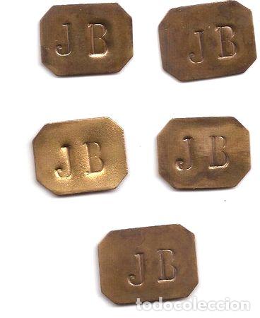 Thematic medals: lote de 5 fichas iniciales jb