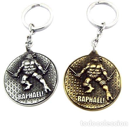 M&eacute;dailles th&eacute;matiques: llaveros tortugas ninjas metal doble diseno donatello oferta