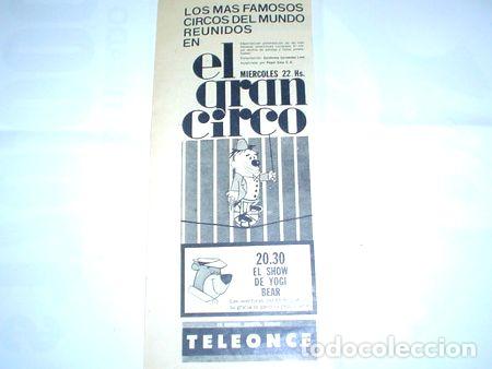M&eacute;dailles th&eacute;matiques: el gran circo teleonce show yogi bear pepsi publicidad 1963