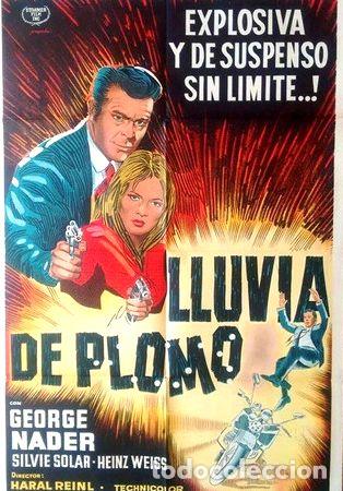 M&eacute;dailles th&eacute;matiques: antiguo afiche poster original de cine lluvia de plomo