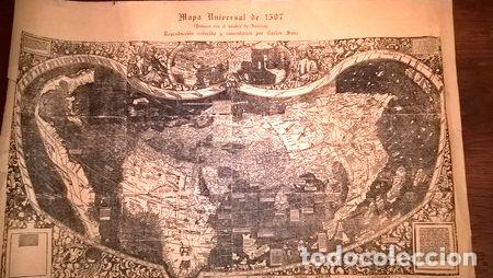 Medalhas tem&aacute;ticas: lamina reproduccion mapa mundial carlos sanz