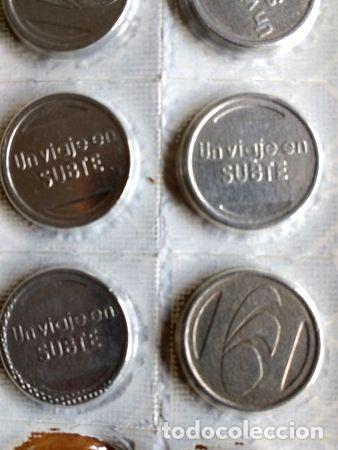 Medalhas tem&aacute;ticas: cospel de subterraneo fichas de subte en blister lote x 8 u