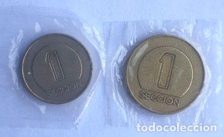Medalhas tem&aacute;ticas: lote de 2 cospeles fichas transporte publico ciudad cordoba