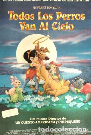 Medallas tem&aacute;ticas: afiche original todos los perros van al cielo cine