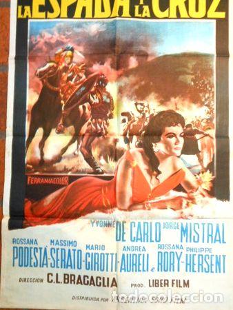 Medalhas tem&aacute;ticas: afiche de cine la espada y la cruz yvonne de carlo