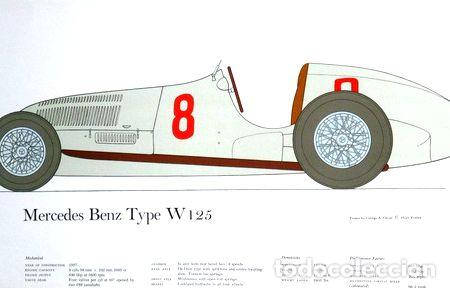Medalhas tem&aacute;ticas: litografia mercedes benz w 125 ilustracion de g oliver