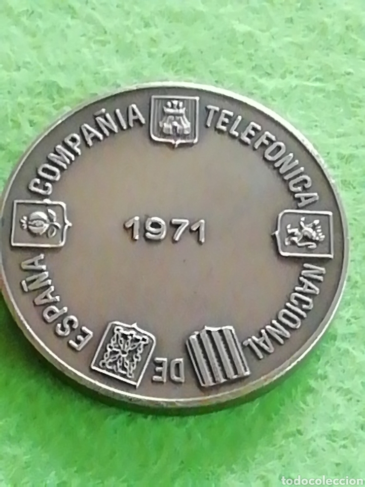 Medallas temáticas: Medalla de bronce. Dedicado a la compañía telefónica de España 1971 - Foto 2 - 258518430