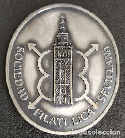 Medalhas tem&aacute;ticas: MEDALLA SOCIEDAD FILATELIA SEVILLANA. ALUMINIO. MEDALLA-430 ,3