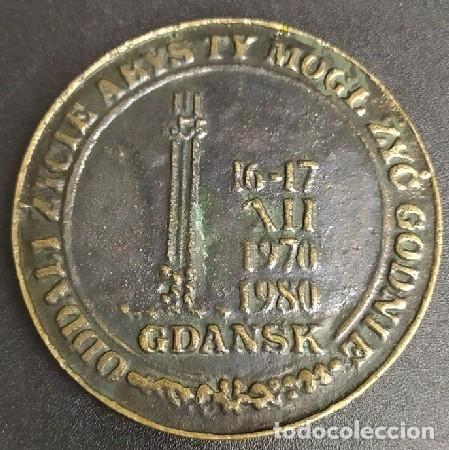 Medalhas tem&aacute;ticas: MEDALLA SOLIDARNOSC GDDNSK 1970-1980 EN BRONCE. MEDALLA-451