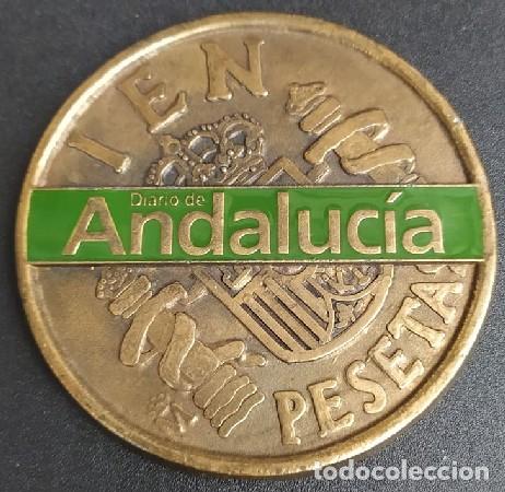Medalhas tem&aacute;ticas: MEDALLA. MONEDA CIEN PESETAS DIARIO DE ANDALUC&Iacute;A. MEDALLA-460