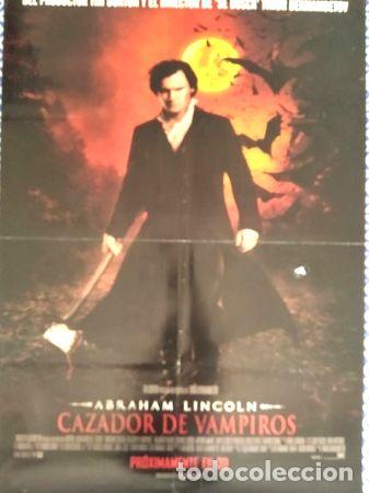 M&eacute;dailles th&eacute;matiques: afiche abraham lincoln cazador de vampiros burton orig