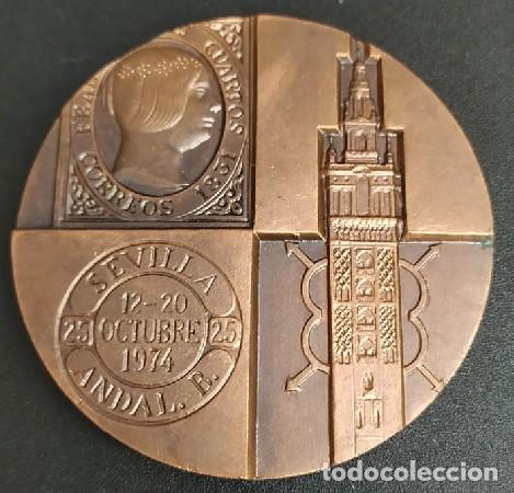 Medalhas tem&aacute;ticas: MEDALLA RECUERDO EXFILNA SEVILLA 74. MEDALLA-521 ,2