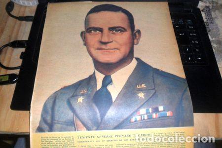 Medalhas tem&aacute;ticas: teniente gral leonard t gerow 1945 guerra poster lamina