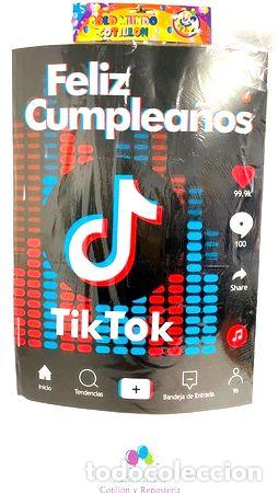 Medalhas tem&aacute;ticas: afiche tik tok 54 x 38 cm cotillon decoracion