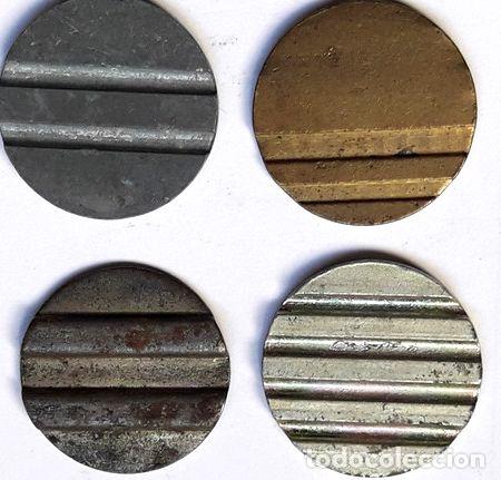 Medalhas tem&aacute;ticas: lote de 4 fichas metalicas en oferta