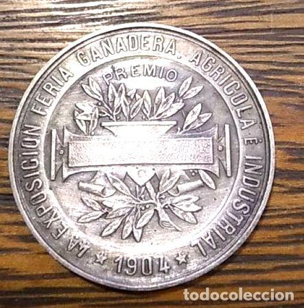 Medallas tem&aacute;ticas: medalla premio soc rural santafecina rosario 1904