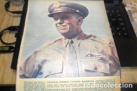 Medallas tem&aacute;ticas: general g catlett marshall 1945 guerra poster lamina