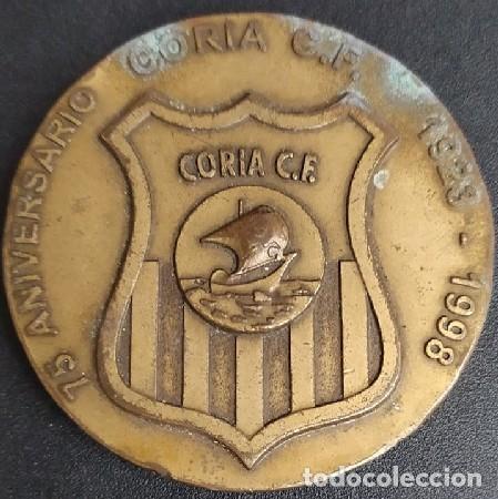 Medallas tem&aacute;ticas: MEDALLA 75 ANIVERSARIO CORIA CF. 1923-1998 BRONCE. MEDALLA-620