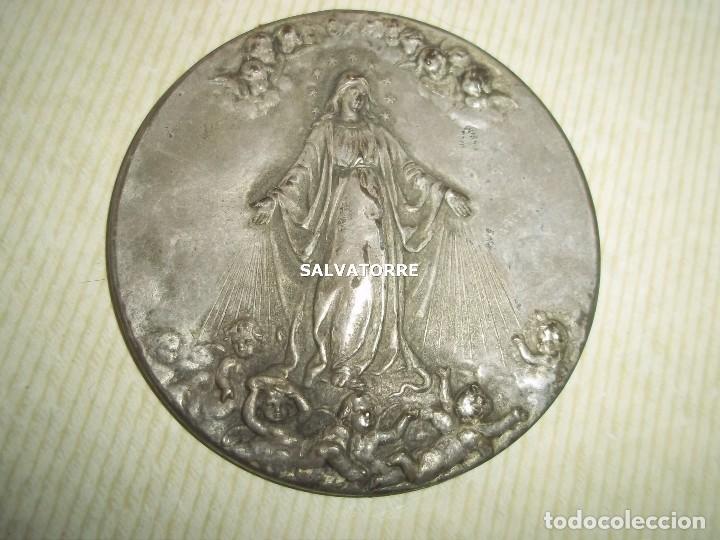 Medalhas tem&aacute;ticas: PLACA VIRGEN. 6 CM DIAMETRO. 11 GRAMOS