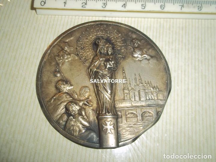 Medallas tem&aacute;ticas: PLACA VIRGEN DEL PILAR .ZARAGOZA. 6&acute;5 CM