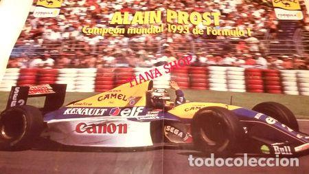 Medalhas tem&aacute;ticas: poster alain prostcampeon mundial formula 11993el grafico